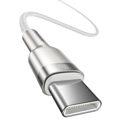 2. Baseus Cafule Metall-Netzteil 100W USB-C – USB-C-Kabel 2 m – Weiß