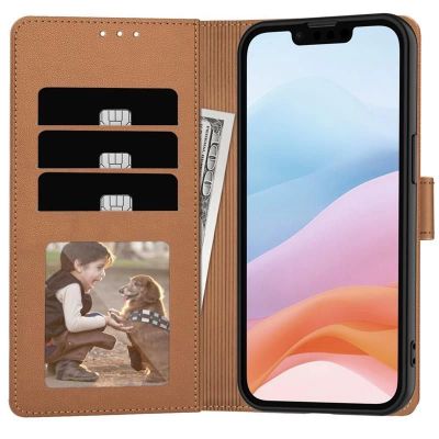 3. Tech-Protect Brieftaschenhülle für iPhone 16e / 17e – Braun