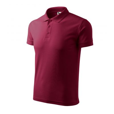 Herren-Piqué-Poloshirt (Granat)