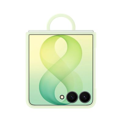 4. EF-EF776CGE Samsung Silikon-Magnethülle mit Ring für Galaxy Z Flip 8 Grün