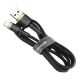 5. Baseus Cafule USB-A / Lightning 2A QC 3.0 Kabel 3 m - Schwarz und Gold