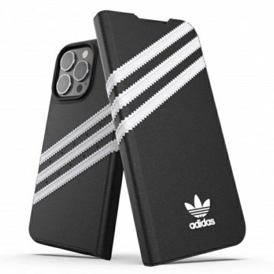 Adidas OR Booklet Case PU für iPhone 13 Pro / iPhone 13 - Schwarz und Weiß