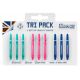 4. Shafty Harrows TRI PACK Supergrip 3x3 Farbig