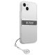 4. Guess GUHCP13SKB4GGR iPhone 13 mini 5.4" Transparente Hardcase 4G Grey Strap Charm
