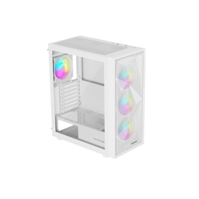 6. GENESIS DIAXID 605 ARGB MIDI-TOWER-GEHÄUSE MIT FENSTER, USB-C, WEISS