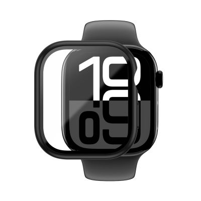4. AmazingThing Radix Glass Case für Apple Watch 46 mm – Schwarz