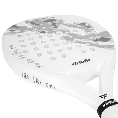 5. VIRTUFIT HYBRID PADELSCHLÄGER - WEISS-GRAU