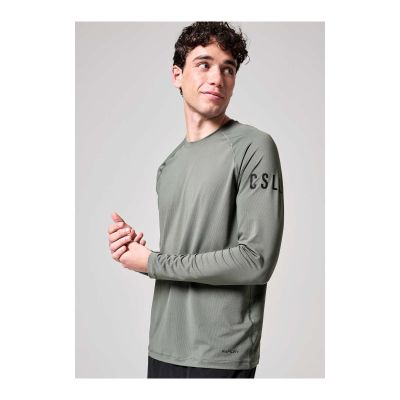 3. CASALL M Rapidry Langarm T-Shirt Salbeigrau