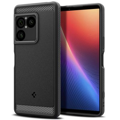 Spigen Rugged Armor Schutzhülle für Sony Xperia 1 VIII – Mattschwarz