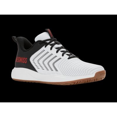 2. K-Swiss ULTRASHOT TR INDR WEISS/SCHWARZ/HIGH RISK ROT-M Sneaker (04602-153-M)
