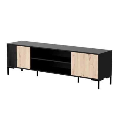 MERCI TV-Schrank 180x40x53,5 Schwarz/Eiche Artisan