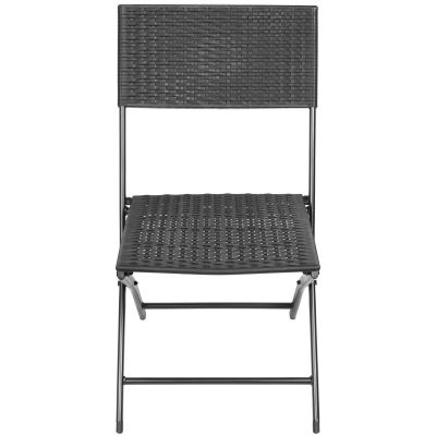 10. Balkonmöbel-Set, bestehend aus einem Tisch (58 x 58 x 70 cm) und 2 schwarzen Stühlen