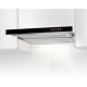 4. Teleskop-Unterbauhaube AKPO WK-7 LIGHT GLASS 50 INOX SCHWARZ (500 mm; Farbe Inox, Front aus schwarzem Glas)