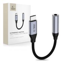 Tech-Protect Ultraboost USB-C auf 3,5-mm-Klinken-DAC-Adapter – Dunkelgrau