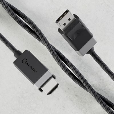 3. ALOGIC FUDPHD2-SGR 2m DisplayPort HDMI-Kabeladapter Schwarz, Grau