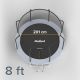 3. REBEL ACTIVE TRAMPOLINE PRO 8FT/244CM, NETZ, LEITER RBA-8001