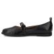 3. Schwarze Damen-Ballerinas aus Leder mit Gürtel, Filippo DP7742