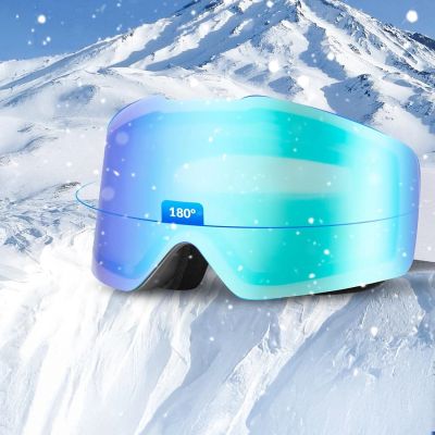 4. Qunature White rahmenlose Skibrille – weiß