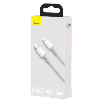 10. BASEUS USB-C-auf-Lightning-Kabel 20 W, 5 A, 1 m (weiß)
