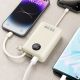 5. Dudao K14+ Powerbank 20000mAh 22,5W USB-C / USB-A / Integrierte Lightning und USB-C-Kabel - Weiß
