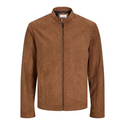 Jack&Jones JJEDYLAN CLEAN JACKET NOOS 12261197 COGNAC Kunstvelourslederjacke