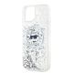 6. Karl Lagerfeld Liquid Glitter Choupette Head MagSafe Hülle für iPhone 15 Plus / 14 Plus – Transparent