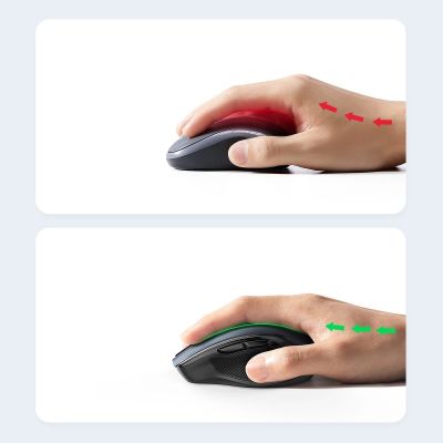 16. Ugreen MU006 kabellose optische Maus USB 2,4 GHz / Bluetooth 5.0 4000 DPI – Schwarz