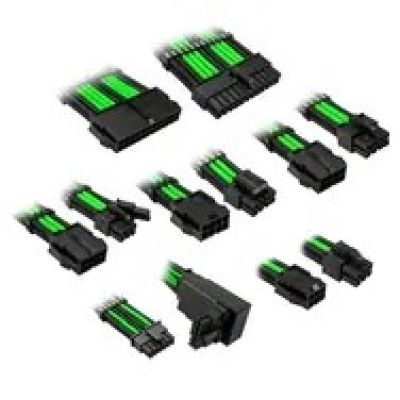 Kolink Core Pro Geflochtenes Kabelverlängerungsset 12V-2x6 Typ 2 - Giftgrün