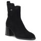 Schwarze Damen-Lederstiefeletten mit Absatz Filippo DBT8191