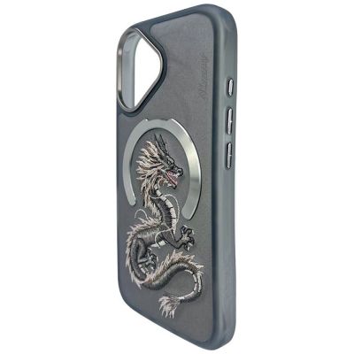 4. Nimmy Dragon MagSafe iPhone 16 Hülle - Grau