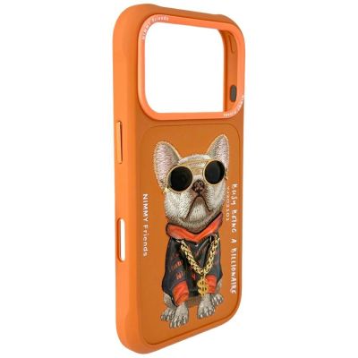 5. Nimmy Glasses Cool Dog iPhone 17 Pro Hülle - Orange