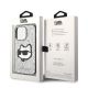 8. Karl Lagerfeld KLHCP14LG2CPS iPhone 14 Pro 6,1" Silber/Silber Hardcase Glitter Choupette Patch