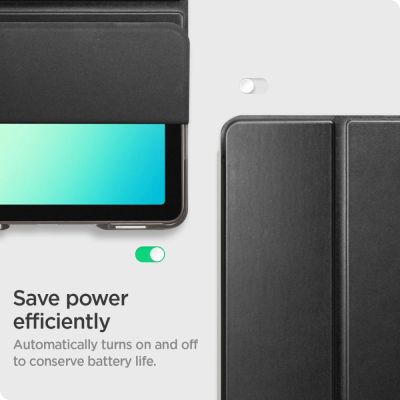 16. Spigen Smart Fold Hülle für Samsung Galaxy Tab A9+ / A11+ - Schwarz