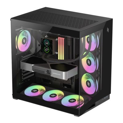 6. GameMax NEX C56 BK Midi-Tower-Computer-Sicherheits- und Halterungssystem Schwarz
