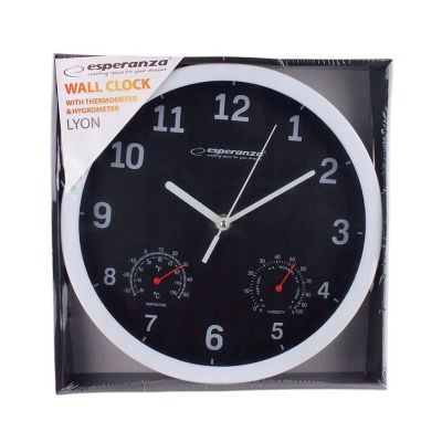 10. Esperanza LYON EHC016K Wanduhr (schwarz)