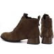 10. Damen-Ankle-Boots aus Leder mit Absatz, kamelfarbenes Veloursleder, Vinceza FIO27-67036
