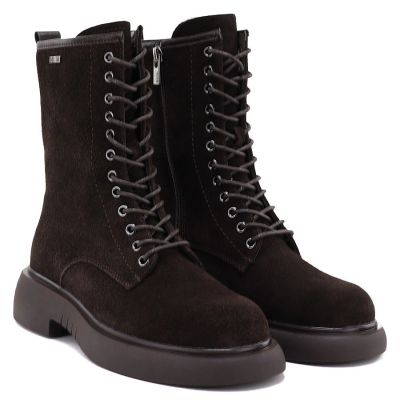 8. Damen-Ankle-Boots aus Leder, Wildleder, Schokoladenbraun, Big Star UU274612