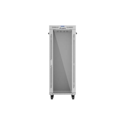 18. LANBERG Standschrank 19" 32U 600x600 Graue Glastür LCD (Flatpack) V2
