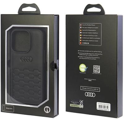 4. Audi GT Kunstlederhülle für iPhone 15 Pro – Schwarz