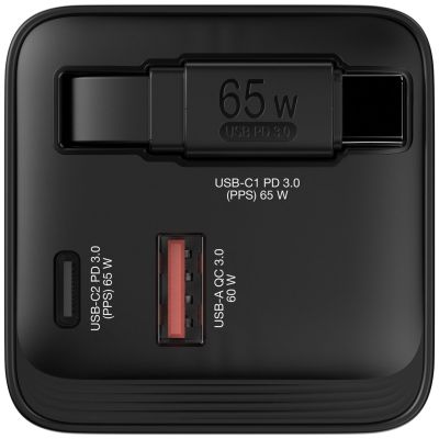 3. Verbatim Gan 65W Ladegerät mit 2x USB-C PD, 1x USB-A, Rücklaufkabel 32217