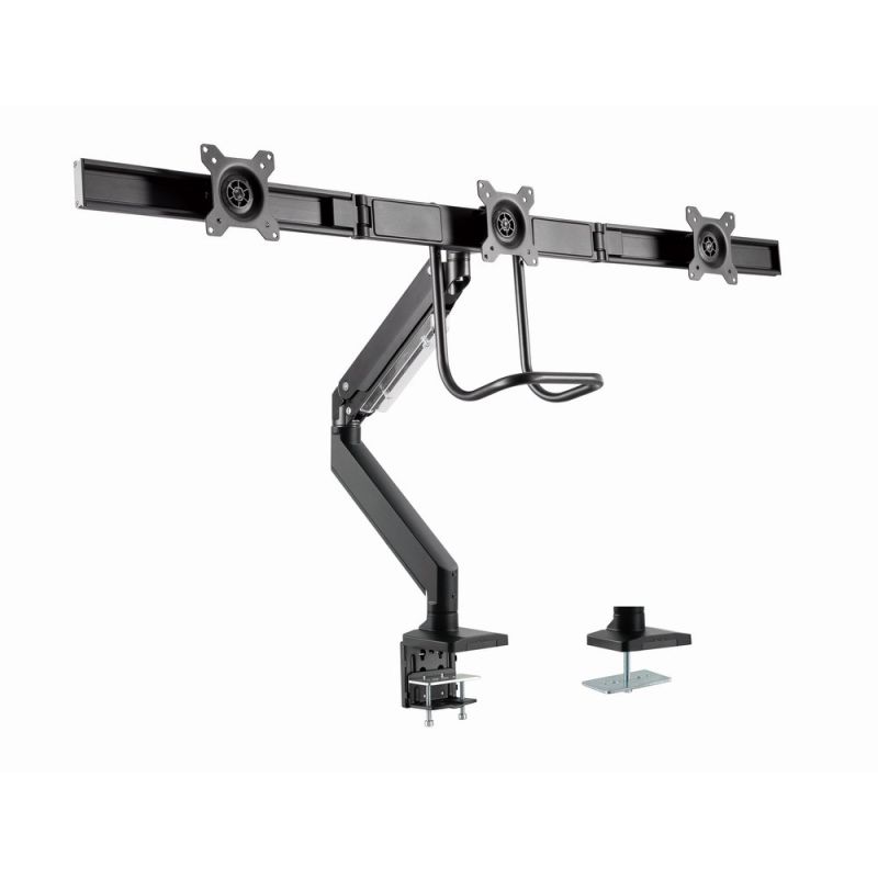 2. GEMBIRD Verstellbarer Schreibtischarm/Halterung für 3 Monitore 17-27 Zoll, VESA 100x100 mm, bis zu 6 kg