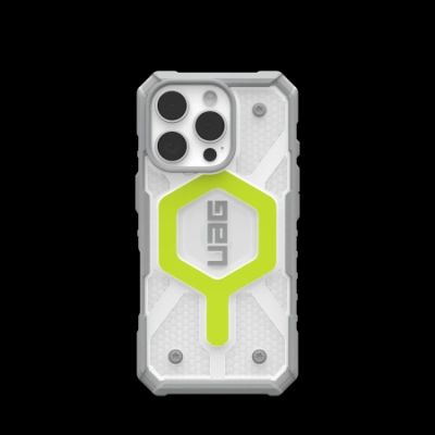 UAG Pathfinder Clear Magsafe Hülle für iPhone 16 Pro, kompatibel mit MagSafe – Grün