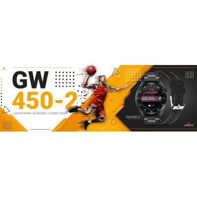 3. GIEWONT Vertex SmartCall GW450-2 Carbon/Carbon Leder Smartwatch