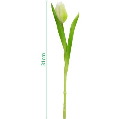 4. Weiße Tulpe, 31 cm, naturgetreue Frühlingsdekoration