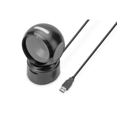 DIGITUS DA-81005 Kabelgebundener stationärer Barcodeleser USB-A 1,4 m, 1D- und 2D-fähig, QR-Code-kompatibel