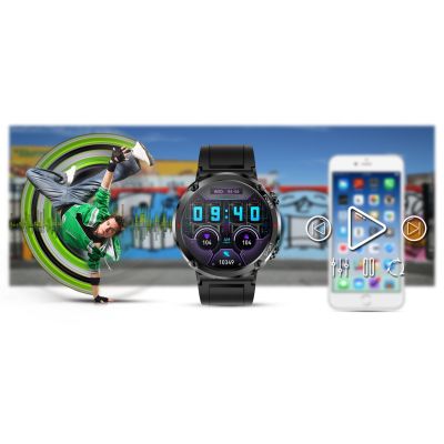 16. Gravity GT21-1+ Smartwatch Schwarzes Silikonarmband