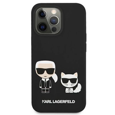3. Karl Lagerfeld KLHCP13LSSKCK iPhone 13 Pro / 13 6.1" Hardcase schwarz/schwarz Silikon Karl & Choupette