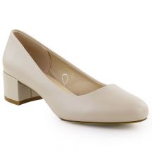 Beige Sergio Leone PB291 Pumps mit Blockabsatz