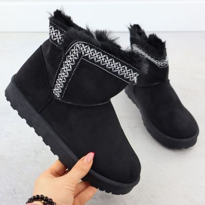 2. Schwarze Wildleder-Schneestiefel für Damen, Potocki 06303