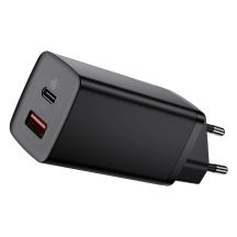 Baseus GaN2 Lite Fast 65W USB / USB Type C Quick Charge 3.0 Power Delivery (Galliumnitrid) Schwarz (CCGAN2L-B01)